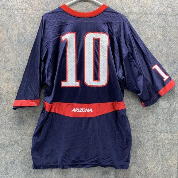 Nike Jersey Shirt Men Large Adult Blue Red 10 Arizona Outdoors Athletic Vintage - Picture 10 of 14